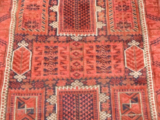 Great Baluch Rug with extra ordinary dyes and all original condition without any repair or work done,great desigen,fine weave,good early age,very Handsome pce.E.mail for more info and size.     