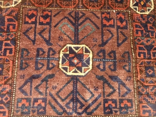 Baluch Bagface with silk Highlights and good colors,fine weave.Size 2'3"*1'10".E.mail for more info and pics.                  