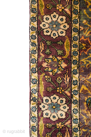 Silk Farahan Rug, Size- 2'3" x 1'9" Ft                         