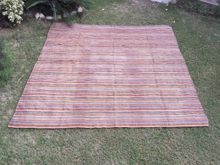 822-Antique Persian fine Jajim size 7'2 x 6'8 ft
                        