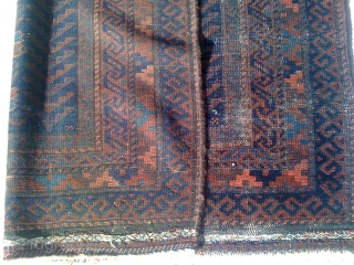 Baluch Prayer Rug Late 19th Century.  It's been hand washed and ready for shipping.                  