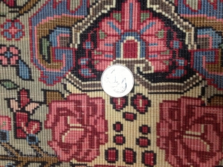 Tiny little Bijar! Not terribly old but it's cute and I believe it could be classified as collectable. It measures 14" x 16". I bought this few years ago in Iran. I  ...