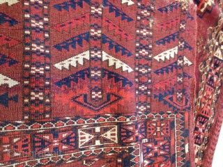 This Turkman Chuval measures 28"x52" with a very nice drawing and good spacing. The elem is very nice as you see in the photos. Please email or call me for any questions  ...