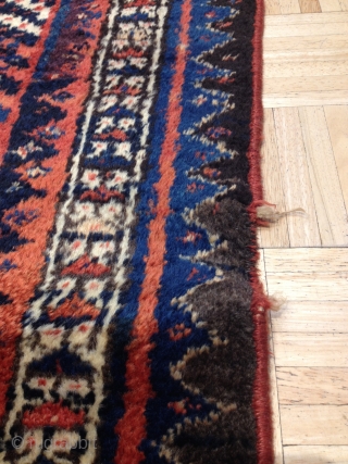 Truly a beautiful tribal Persian Rug. There are few moth nibbles, they could be easily repiled. Good size, Colors and as you see the design. Please contact me with your questions. Kindly  ...