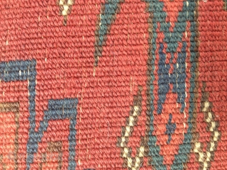 Chuval Turkman Kizyl Ayak Fragment. Handles nice and was just hand washed!Thank You!!                    