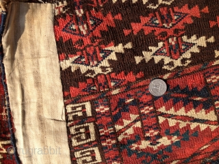 Antique rug, very nice colors and wool. It measures 4'-0" x 4'-5". If you have any questions please contact me. THANK YOU!           