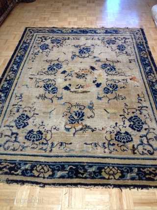 Chinese Circa 18th hundred. This rug was sold to a client of mine by a well known dealer about 15 years ago. The dealer identified this rug to be Chinese and woven  ...