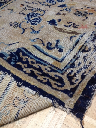 Chinese Circa 18th hundred. This rug was sold to a client of mine by a well known dealer about 15 years ago. The dealer identified this rug to be Chinese and woven  ...
