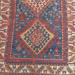 Hi Everyone! This Kazak is a great candidate for restoration...
All colors are vibrant and natural. Please take a few minutes to look at my other listings as well as my business policy.  ...