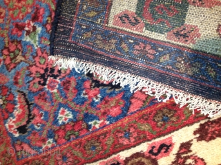 Dear RugRabbit member. I'm selling this Persian rug, late 19th century mint condition measuring 4'-1" x 6'-8". It has all saturated natural colors. It is a Kurdish village piece from Bijar region.  ...