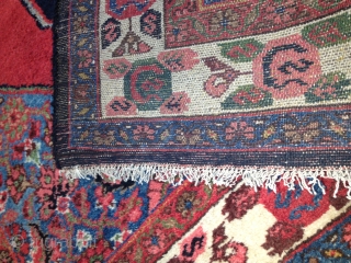 Dear RugRabbit member. I'm selling this Persian rug, late 19th century mint condition measuring 4'-1" x 6'-8". It has all saturated natural colors. It is a Kurdish village piece from Bijar region.  ...