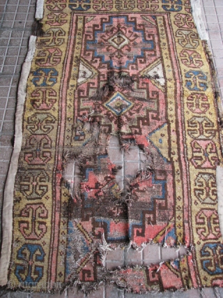 Antique rug fragment from konya region(central anatolia)
middle or late 19th century. Size: 157cm x 95cm - 5ft.1,8" x 3ft.1,4". l am not good to calculate ft and inches, l hope l did  ...