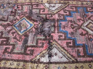 Antique rug fragment from konya region(central anatolia)
middle or late 19th century. Size: 157cm x 95cm - 5ft.1,8" x 3ft.1,4". l am not good to calculate ft and inches, l hope l did  ...