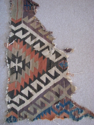 Western-Turkey fragment kilim from 19th century and the size: 143cm x 50cm - 4.69ft x 1.64ft. To visit my other collections, https://www.etsy.com/your/shops/KILIMSE           