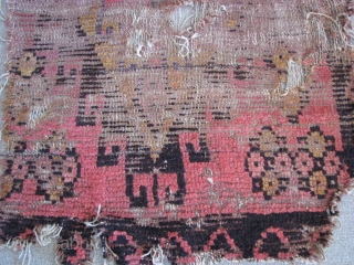 Konya rug fragment from second half of 19th century
size: 107cm x 74cm - 3.51ft x 2.42ft. To visit my other collections, https://www.etsy.com/your/shops/KILIMSE           