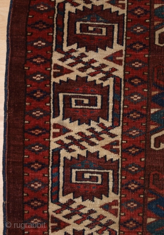 Yomut main carpet, 19th century. Size: 9ft 7in x 6ft 2in (292 x 188cm).                   