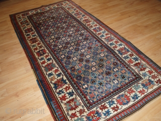 Antique Caucasian Gendje Kazak rug with star and lattice design. www.knightsantiques.co.uk 

Circa 1880.

Size: 7ft 11in x 4ft 0in (241 x 122cm).

This rug is an excellent example of Kazak weaving from the town  ...
