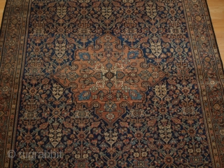 Antique Persian Faraghan rug of the garden shrub design with a single medallion.

 4th quarter 19th century.

Size: 6ft 7in x 4ft 4in (200 x 132cm).

 This is a very good example of  ...