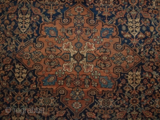 Antique Persian Faraghan rug of the garden shrub design with a single medallion.

 4th quarter 19th century.

Size: 6ft 7in x 4ft 4in (200 x 132cm).

 This is a very good example of  ...