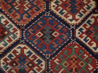  Antique Caucasian Shirvan runner www.knightsantiques.co.uk Size: 9ft 8in x 3ft 4in (295 x 102cm).                  