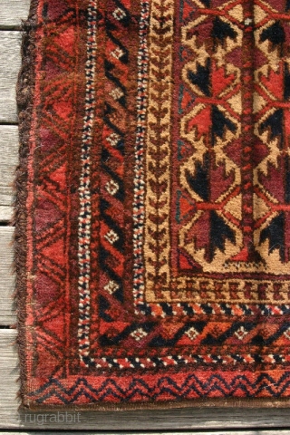 (22) Beludj balisht, 50 x 89 cm., with woven back, perfect condition, saturated dyes incl. aubergine.

-Kolya                 