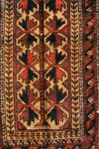 (22) Beludj balisht, 50 x 89 cm., with woven back, perfect condition, saturated dyes incl. aubergine.

-Kolya                 