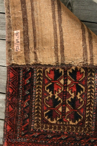 (22) Beludj balisht, 50 x 89 cm., with woven back, perfect condition, saturated dyes incl. aubergine.

-Kolya                 