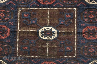(26) Beludj bag face, 60 x 78 cm., Well oxidized brown wool with a distinct olive-green tinge. Excellent shape with lovely sumac woven end. For sale at cost.

-Kolya     