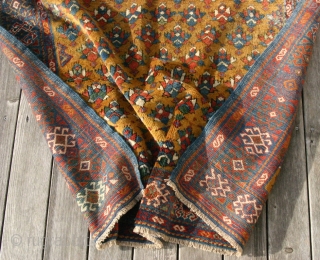 (43) Daghestan/Derbent rug, early 20th c., 121 x 156 cm., high pile overall, nice abrash and very silky wool, floppy but robust handle. Offers warm and comfortable utility with dignity. A VERY  ...