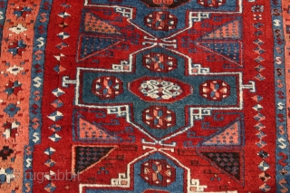 (74) E. Anatolian Kurdish rug, antique and then some...134 x 210 cm. unrepaired, unrestored, thick pile with some normal corrosion and tiny areas of missing knots. no moth dmg, no mildew but  ...