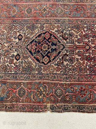 3 x 10½ (95 x 325 cm) Bibikabad c1920. Worn. We're having trouble with rugrabbit email. Please call me at +1 (952) 853-5000 or use my website, https://kuroshrugs.com.
     