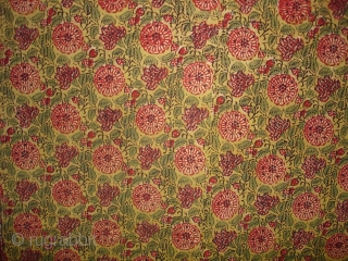 KalamKari as Well as block Print. From Lahore. Pakistan. Dated around 1880.Made by Vegetable colours.Its used as wall Decoration. The Design on this Piece uses architectural elements in late Mughal Style.Its Size  ...