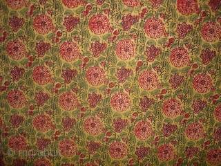 KalamKari as Well as block Print. From Lahore. Pakistan. Dated around 1880.Made by Vegetable colours.Its used as wall Decoration. The Design on this Piece uses architectural elements in late Mughal Style.Its Size  ...