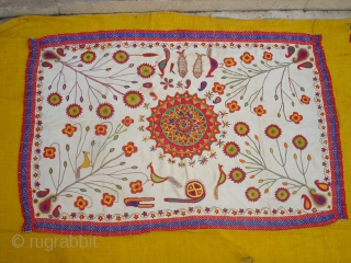 Kantha Quilted and embroidered cotton Kantha Probably From East Bengal(Bangladesh)region.India.Its size is 115cmX173cm(DSC06529 New).                   