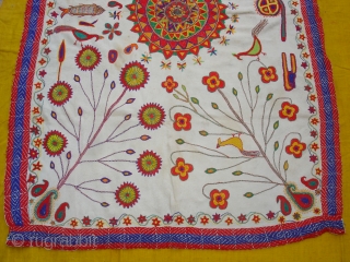 Kantha Quilted and embroidered cotton Kantha Probably From East Bengal(Bangladesh)region.India.Its size is 115cmX173cm(DSC06529 New).                   