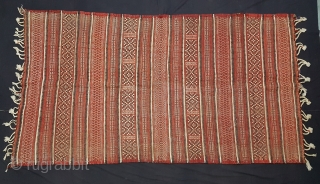 Vintage Authentic Hand Woven,Veg Dye,Village Woolen Dhurrie, From Jaisalmer Rajasthan India. Its size is 110cmX200cm (DSC061200).                 