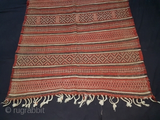 Vintage Authentic Hand Woven,Veg Dye,Village Woolen Dhurrie, From Jaisalmer Rajasthan India. Its size is 110cmX200cm (DSC061200).                 