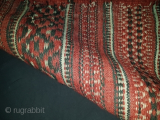 Vintage Authentic Hand Woven,Veg Dye,Village Woolen Dhurrie, From Jaisalmer Rajasthan India. Its size is 110cmX200cm (DSC061200).                 