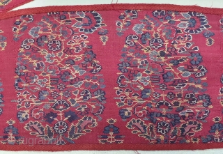 Rare Palledar Fragment of Kani Jamawar, From Kashmir, India. c.1800-1825. Its Size is 17cmx282cm. 
Total 25 Butas, Buta's size is 10cmX15cm (20210107_142728).           