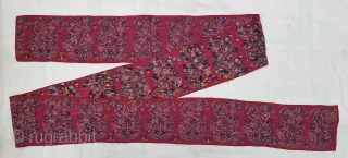 Rare Palledar Fragment of Kani Jamawar, From Kashmir, India. c.1800-1825. Its Size is 17cmx282cm. 
Total 25 Butas, Buta's size is 10cmX15cm (20210107_142728).           