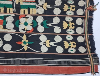 Rare Naga Shawl Of Angami Tribe for the Man’s Use from Manipur region India. Manipur for use by Eastern Angami Nagas, Cotton Embroidery on the Cotton Base cloth.
C.1885-1915..
Its size is 117cmX185cm (20240103_141615). 
