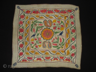 Kantha Quilted and embroidered cotton kantha Probably From East Bengal(Bangladesh)region.India.Its size is 78cmX85cm(DSC01842 New).                   