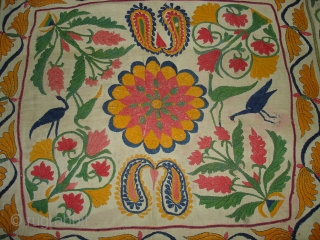 Kantha Quilted and embroidered cotton kantha Probably From East Bengal(Bangladesh)region.India.Its size is 78cmX85cm(DSC01842 New).                   