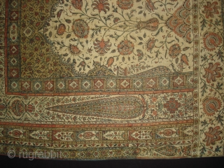 Kalamkari of Jainamaz style, From Msulipatam,Andhra Pradesh,India.Made for Persian Market,C.1835.Hand spurn cotton,Natural Dyes.Its size is 90cmX120cm(DSC01906 New).                