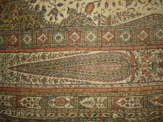 Kalamkari of Jainamaz style, From Msulipatam,Andhra Pradesh,India.Made for Persian Market,C.1835.Hand spurn cotton,Natural Dyes.Its size is 90cmX120cm(DSC01906 New).                