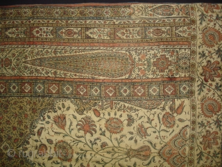 Kalamkari of Jainamaz style, From Msulipatam,Andhra Pradesh,India.Made for Persian Market,C.1835.Hand spurn cotton,Natural Dyes.Its size is 90cmX120cm(DSC01906 New).                