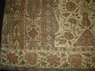 Kalamkari of Jainamaz style, From Msulipatam,Andhra Pradesh,India.Made for Persian Market,C.1835.Hand spurn cotton,Natural Dyes.Its size is 90cmX120cm(DSC01906 New).                