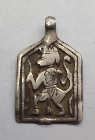 Tribal Indian Silver Pendant of Hanuman, From Kutch Gujarat India.India.C.1900 (20200109_151204).


                      