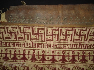 Camel Trapping Bag(Cotton) From Shekhawati District of Rajasthan, India.Its size is 50cmX53cm(DSC02097 New).                    