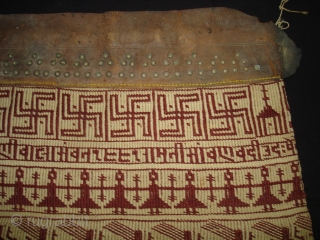 Camel Trapping Bag(Cotton) From Shekhawati District of Rajasthan, India.Its size is 50cmX53cm(DSC02097 New).                    